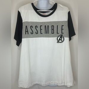 Marvel Avengers Assemble Black and Gray Short Sleeve Tee, size 1X, NWOT